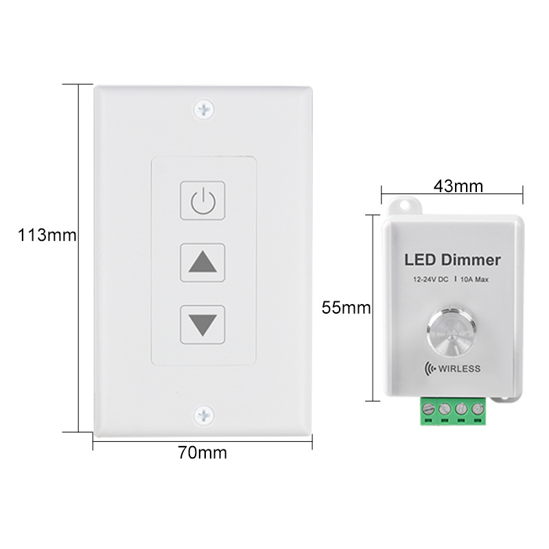 10Amp High Power LED Dimmer With Wireless Wall Panel Controller